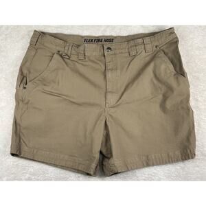 Duluth Shorts Mens 46 Khaki Beige Flex Fire Hose Carpenter Cargo Outdoor 10”